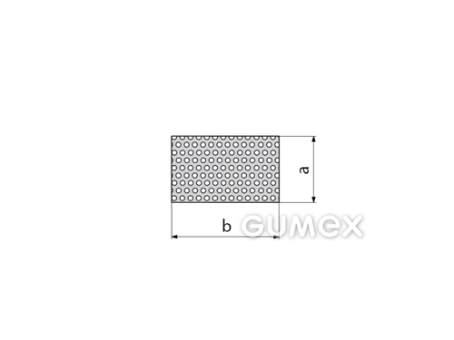 Mikroporézní profil obdélníkový, 10x15mm, hustota 500kg/m3, EPDM, -30°C/+80°C, černý